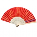 bamboo polyester foldable fan