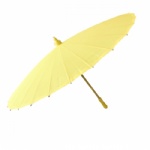 Solid yellow silk umbrella